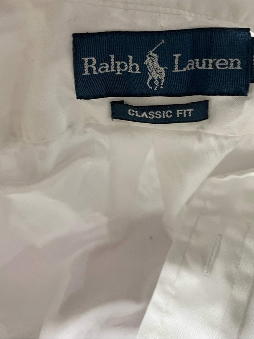 Ralph Lauren White Button-Up Shirt with Embroidered Pony - Picture 5 of 6